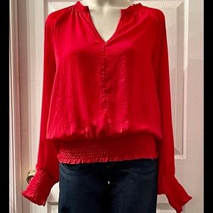 Gorgeous Pink Lily red blouse